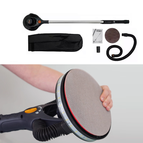 Новинка! Эксцентриковая шлифмашинка MAXXT бесщеточный мотор, 220V/50Hz, 400W, 4 мм, диск 225 мм, в чехле, для стен и потолков MBLS400W