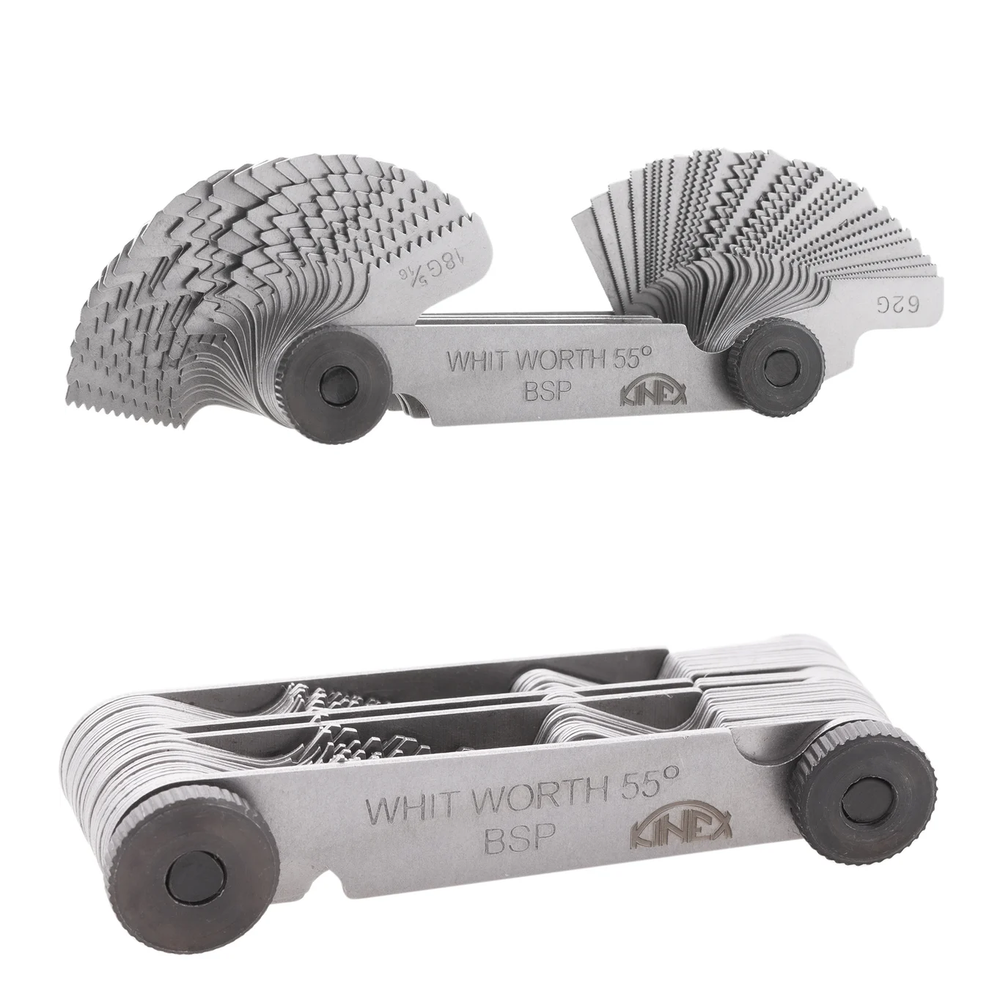 Новинка! Резьбомер Kinex М+W+G 58 шаблонов, шаг резьбы 0.25-6 мм, 4-62 TPI 1148