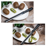 Новинка! Японский Кухонный нож TOJIRO FUJI CUTLERY Серия Special series для замороженных продуктов, костей, хрящей, длина ножа 315 мм, лезвия 190 мм, сталь Мо-V, рукоять термопластик, заточка серрейтор FG-3400