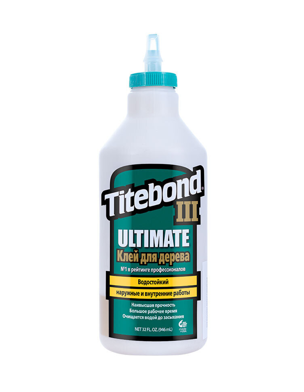 ХИТ! Клей повышенной влагостойкости Titebond III Ultimate Wood Glue 1415 кремовый 946 мл TB1415