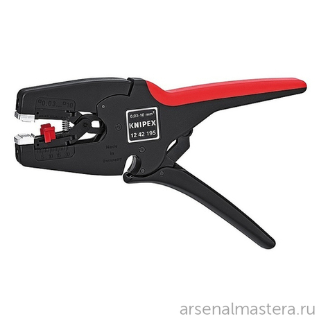 Стриппер автоматический 195 мм, MultiStrip 10, 0.03 - 10 мм2 AWG 32-8, 12 42 195 KNIPEX KN-1242195