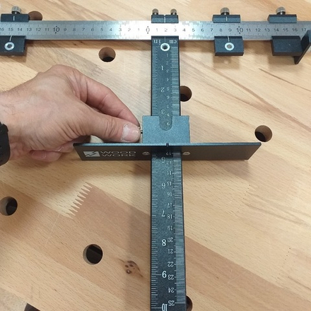 ХИТ! Кондуктор для установки мебельных ручек, шкала: дюйм / мм WOODWORK DGA-002