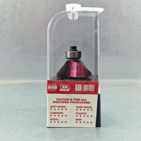 Новинка! Фреза кромочная калевочная для снятия фаски PROCUT 45 гр. нижний подшипник Z=2 D=30.96 x 12.5 x 55 мм S=6 306621P