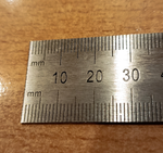 ХИТ! Линейка стальная шкала 1 мм 300 х 25 х 1 мм класс точности 1 Kinex 1022