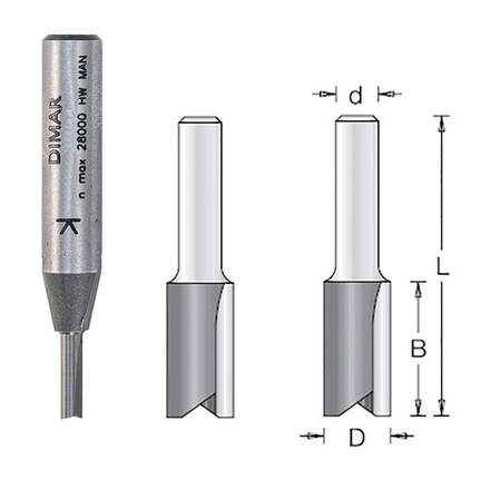 Фреза пазовая монолит D 5 x 16 L 56 Zsolid 2 хвостовик 8_S,1 070 085 Dimar 1070085