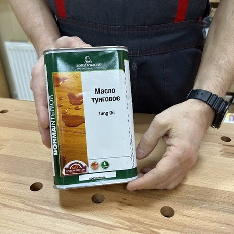 Новинка! Масло натуральное тунговое Borma Tung Oil Bor 5 л для наружных и внутренних работ прозрачное 3993