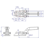 Защелка с блокировкой / Мощный механический зажим, усилие 900 кг WOODWORK GH-40341