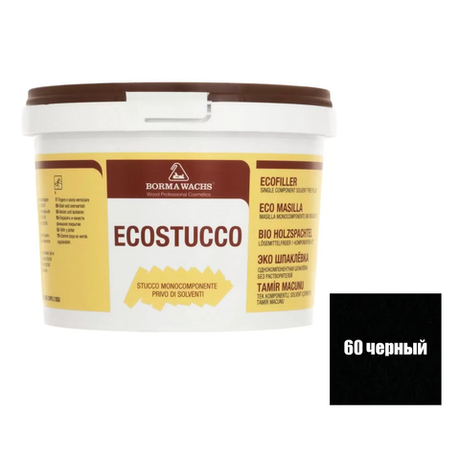Новинка! Шпаклевка водная Borma Ecostucco 1 кг цвет 60 черный для внутренних работ 1550NE