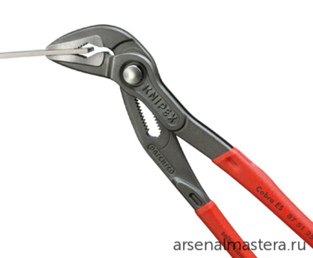 Клещи переставные тонкие 250 мм COBRA ES, зев 32 мм, фосфатированные, обливные ручки 87 51 250 KNIPEX KN-8751250