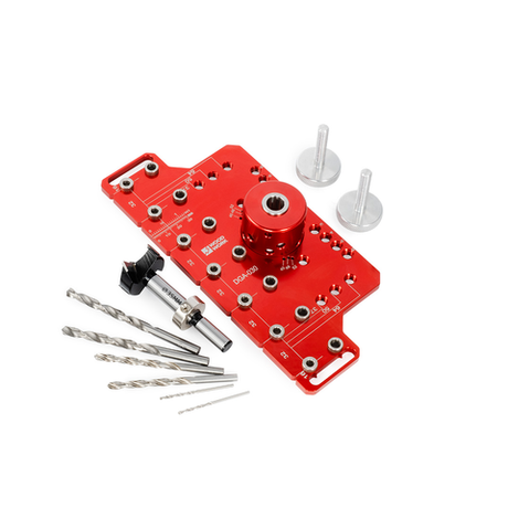 Новинка! Кондуктор сверлильный для установки мебельных петель 35 мм и отверстий под полки с шагом 32 мм Woodwork DGA-030