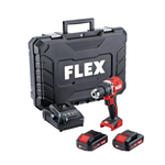 Новинка! Комплект FLEX PD 2G 18.0-EC LD/2.5 Set Компактная двухскоростная аккумуляторная ударная дрель - шуруповерт, 2 Аккумулятора и Зарядное устройство P-Set 22 QF в кейсе 519057