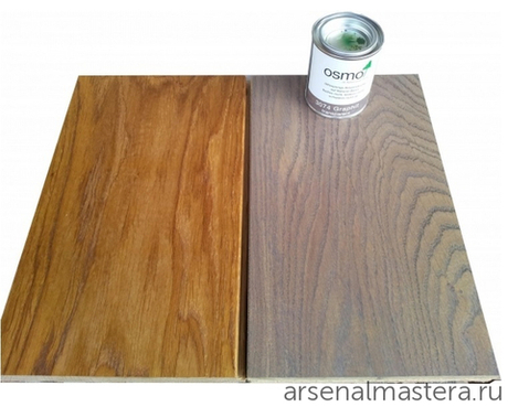 ХИТ! Цветное масло с твердым воском Osmo 3074 Графит 2,5 л Hartwachs-Ol Farbig слабо пигментированное для внутренних работ Osmo-3074-2.5 10100312