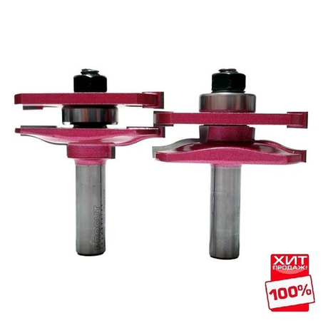 ХИТ! Набор из 2 фрез Мебельная обвязка, нижний подшипник Z 2 R 15,88 D 60 x 25 PROCUT 409272AP/409272BP