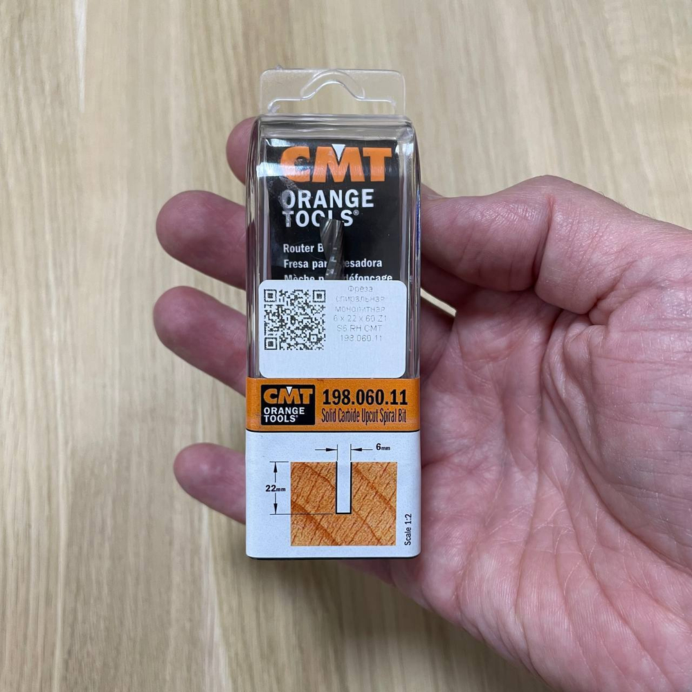 РАСПРОДАЖА ХИТ! Фреза спиральная монолитная 6 x 22 x 60 Z1 S6 RH CMT 198.060.11