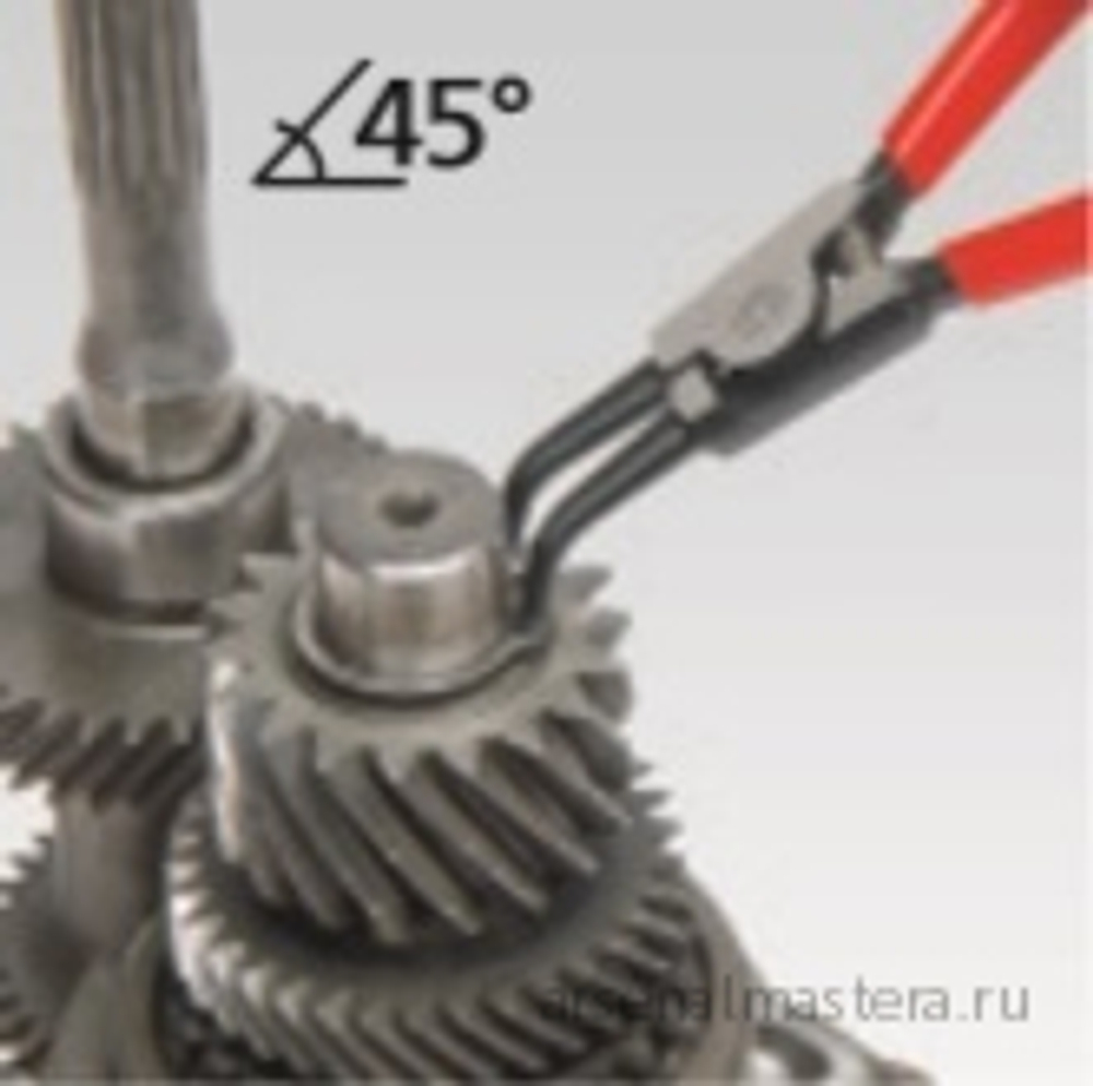 Щипцы 170 мм для внешних стопорных колец  (КОЛЬЦЕСЪЕМНИКИ), губки 90°, 19 - 60 мм, фосфатированные KNIPEX KN-4621A21