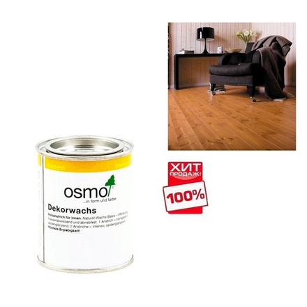 ХИТ! Цветное масло прозрачное Osmo 3138 Махагон 0,125 л Dekorwachs Transparent Tone для внутренних работ Osmo-3138-0.125 10100096