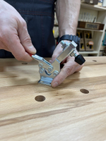 ХИТ! Зажим механический с горизонтальной ручкой усилие 227 кг Woodwork GH-225-D