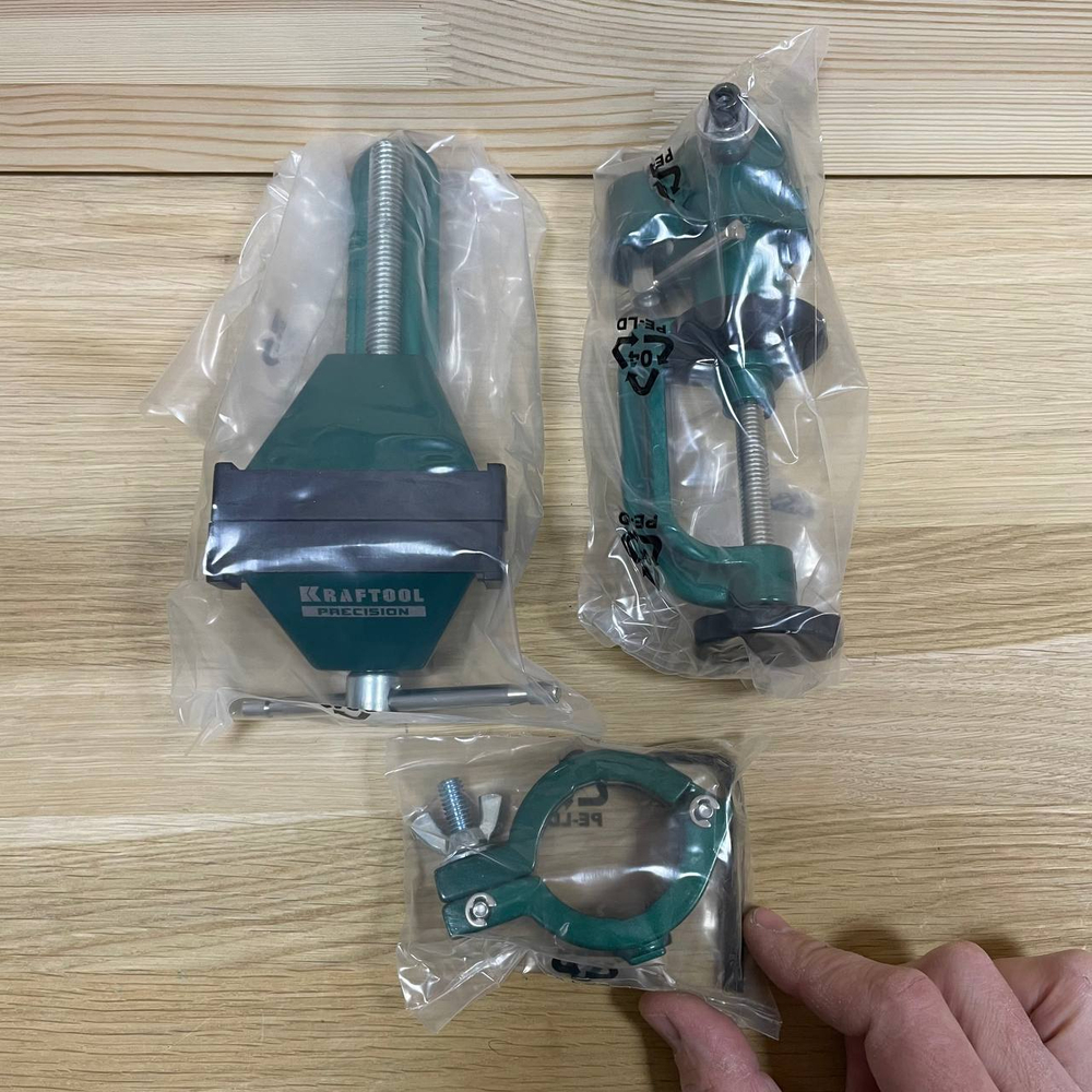Новинка! Тиски шарнирно - поворотные KRAFTOOL Precision 75 мм, закрепление детали сложной формы под любым углом 32711-75