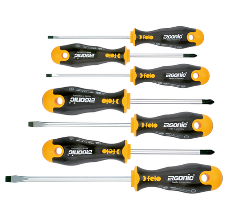 Новинка! Набор отверток 6 шт. Felo Ergonic SL4.0-6.5, PZ1-2, PH1-2 40096118