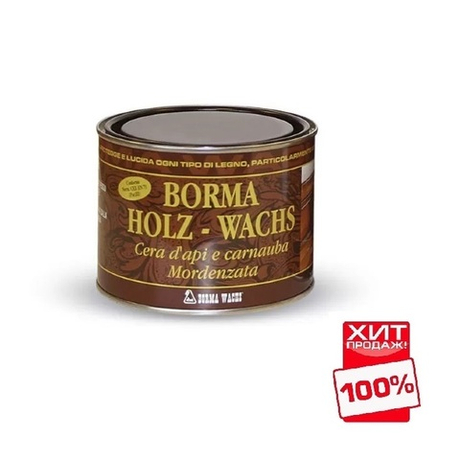 АКЦИЯ ОСЕНЬ -20 ХИТ! Воск пчелиный Holzwachs Bee s 500 мл черный цвет для внутренних работ Borma 60 0120NE