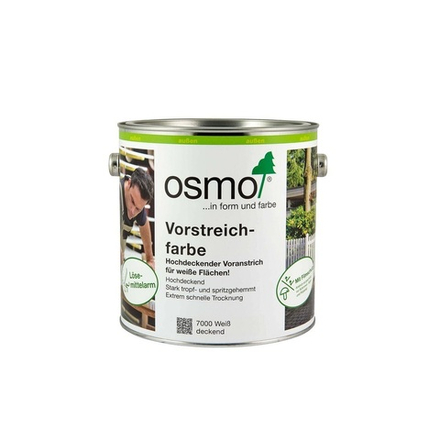 Краска - грунт для внутренних и наружных работ, особенно для белых поверхностей 2,5 л VORSTREICHFARBE 7000 Белый непрозрачный OSMO 11400168