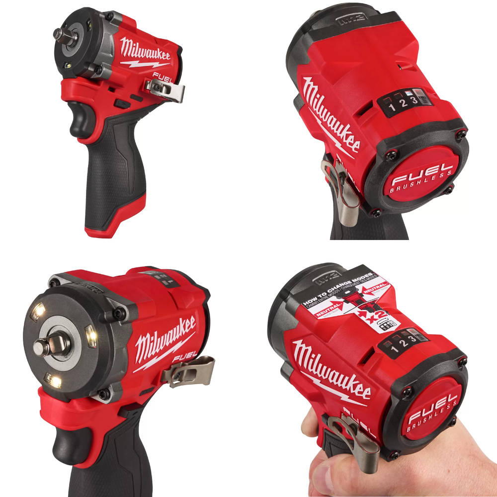 Легкий старт: Аккумуляторный импульсный гайковерт Milwaukee M12 FUEL FCIWF38G3-0, субкомпактный ударный с фиксацией фрикционным кольцом 3/8'' 4933493451