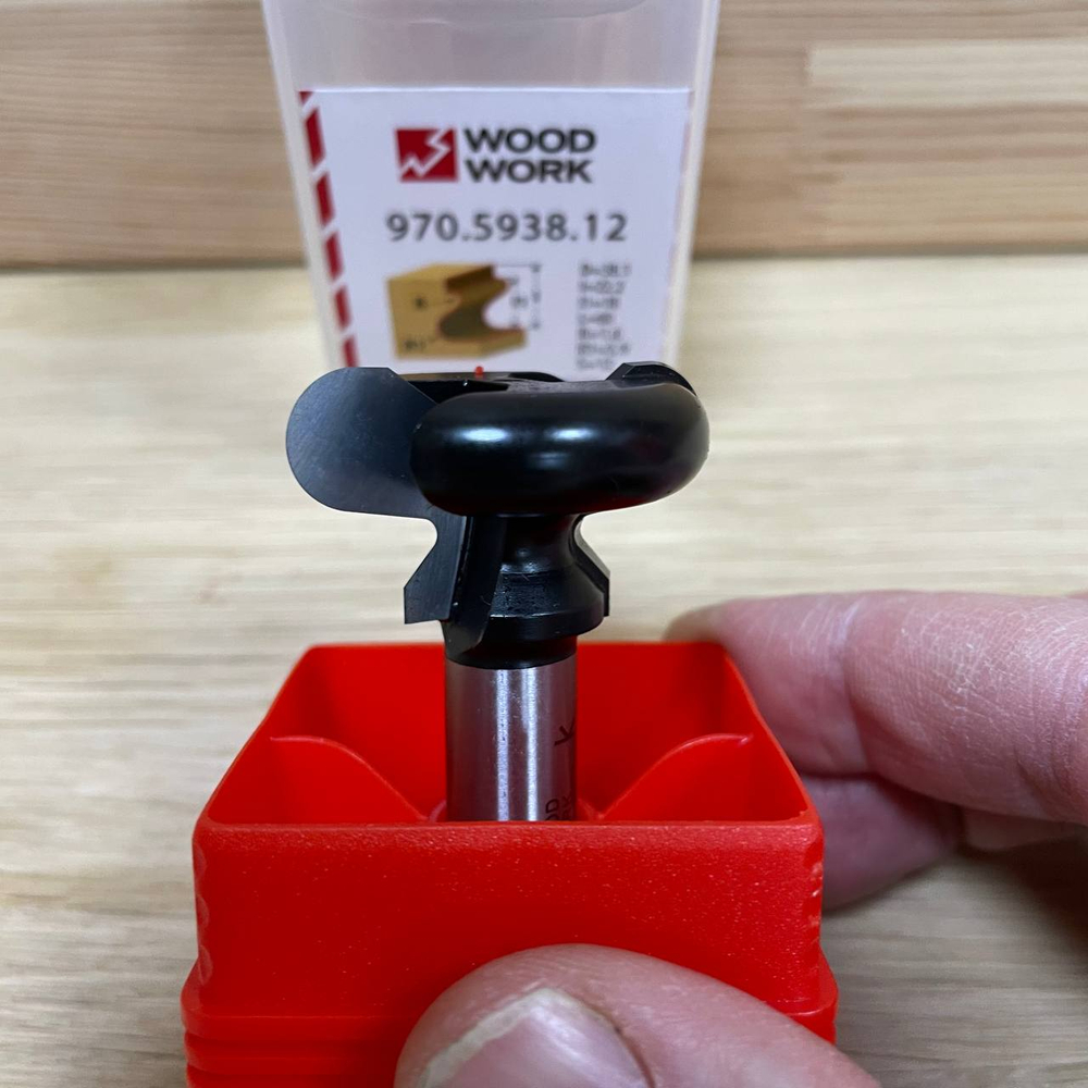 Фреза профильная для скрытых ручек D 38,1 I 22 L 60 S 12 мм Woodwork 970.5938.12