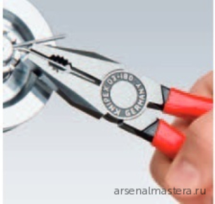 Плоскогубцы комбинированные VDE 160 мм (ПАССАТИЖИ 1000 v) хром, 2-комп диэлектрические ручки 03 06 160 KNIPEX KN-0306160