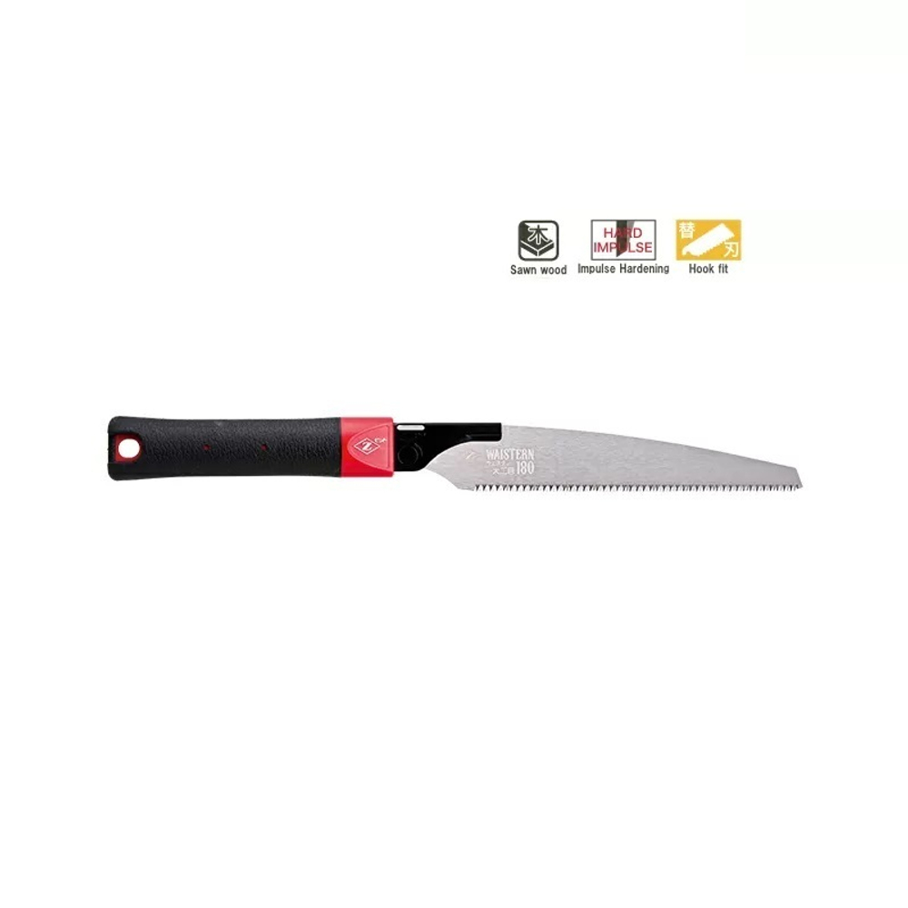 ХИТ! Пила японская Waistern 180 Wood Saw 180 мм 15 TPI для работ по дереву, фанере ZetSaw 15210