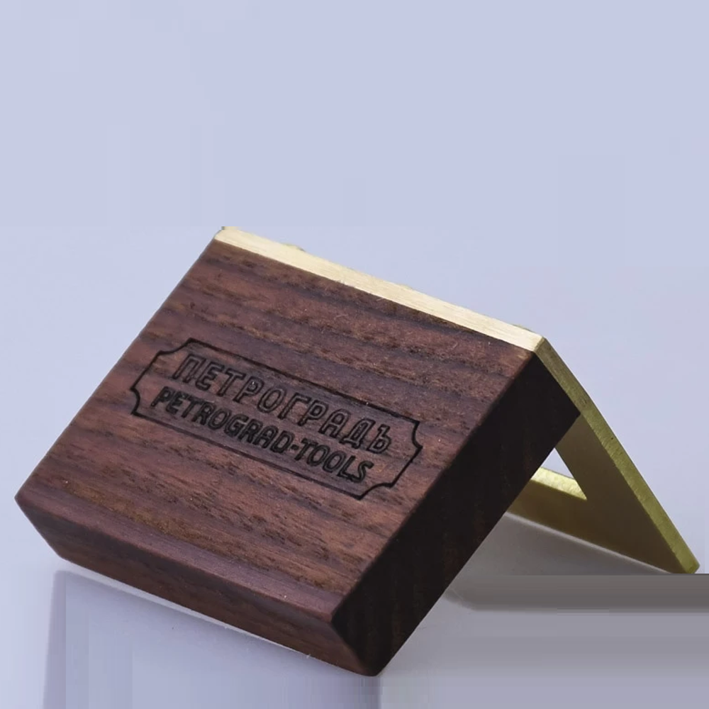 Новинка! Шаблон разметочный для косых шипов ПЕТРОГРАДЪ, модель 3, угол наклона 1:8. Для разметки соединения Ласточкин хвост на твердых породах древесины М00023502