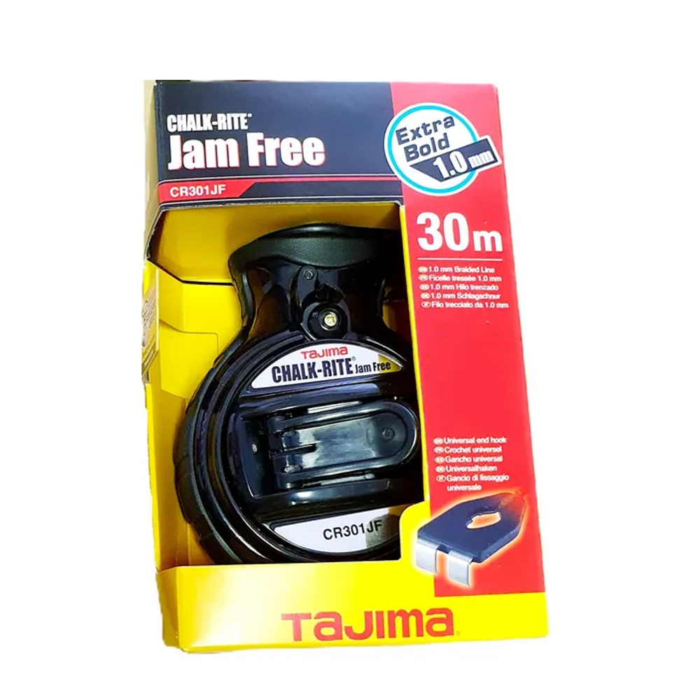 Новинка! Разметочный отбивочный шнур японский ПРЕМИУМ TAJIMA JAM FREE 30 м, с противо - заклинивающим механизмом CR301JF