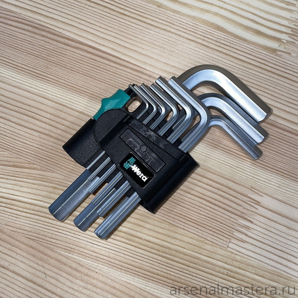 ХИТ! Набор Г- образных ключей метрических, хромированных 950/9 SM N 021406 WERA WE-021406