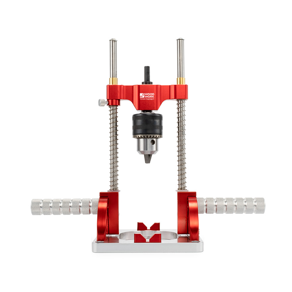 Новинка! Сверлильная стойка - наклонный кондуктор для дрели -60° / +60° Woodwork для быстрого соединения боковых, торцевых, Т-образных и L-образных соединений, мебели, изделий из дерева DGA-100