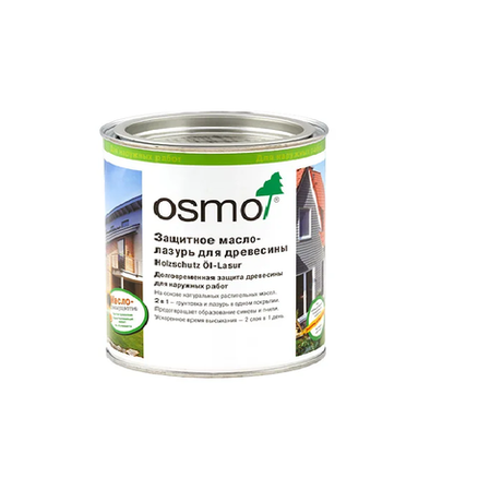 Новинка! Защитное масло - лазурь OSMO Holzschutz Ol-Lasur 706 Дуб 0,22 л для древесины для наружных работ 12100042_2
