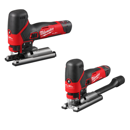 Комплект в кейсе M12 FUEL FJS-422X: Аккумуляторный лобзик плюс Аккумулятор M12 B4 4.0 Ач, Аккумулятор M12 B2 2.0 Ач, Зарядное устройство C12 C Milwaukee 4933493348