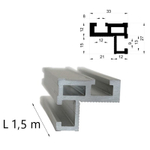 ХИТ! Профиль - шина алюминиевая Woodwork TR33 33 х 27 мм длина 1,5 м TR33.150