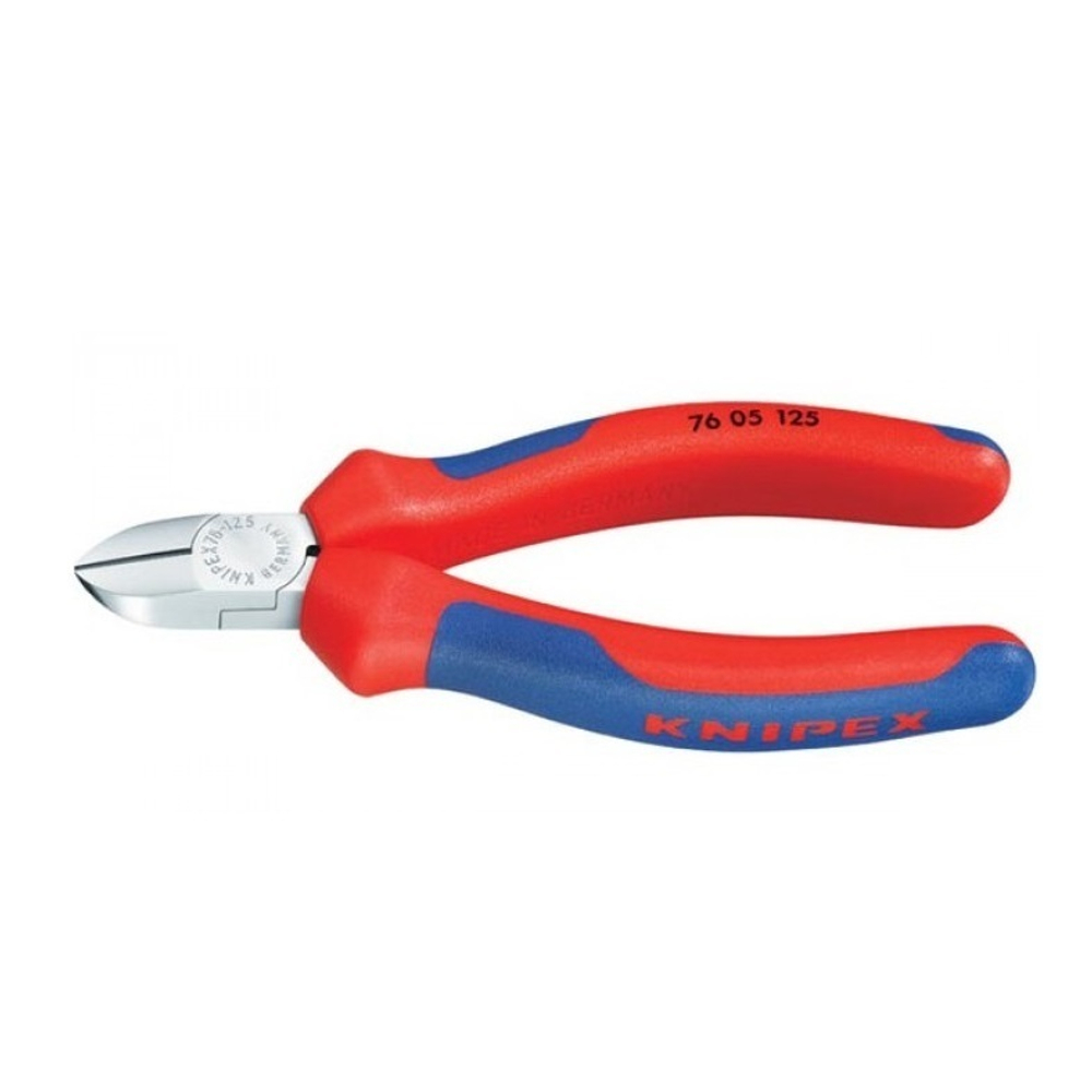 Новинка! Бокорезы электромеханика 125 мм, хром, 2х компонентные ручки KNIPEX KN-7605125