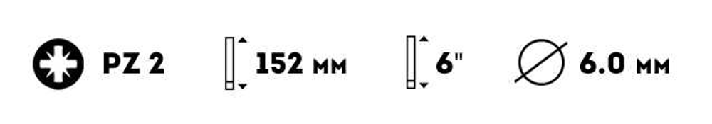 Новинка! Бита WERA 855/4 Z PZ , шестигранник 1/4", E6.3, PZ 2 x 152 мм WE-060038