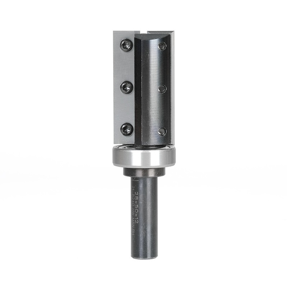 Фреза обгонная верхний подшипник сменные ножи HM Z2 S 12 D 28 x 50 L 100 RH CMT 652.786.11B