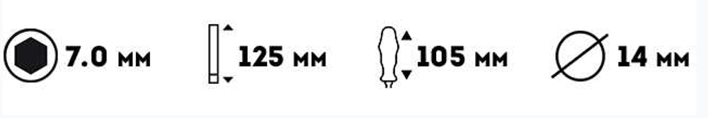 СКИДКИ НА MAXIМУМЕ! Отвёртка диэлектрическая торцевая WERA Kraftform Plus 190 i VDE 7 x 125 мм с внутренним шестигранником WE-005310