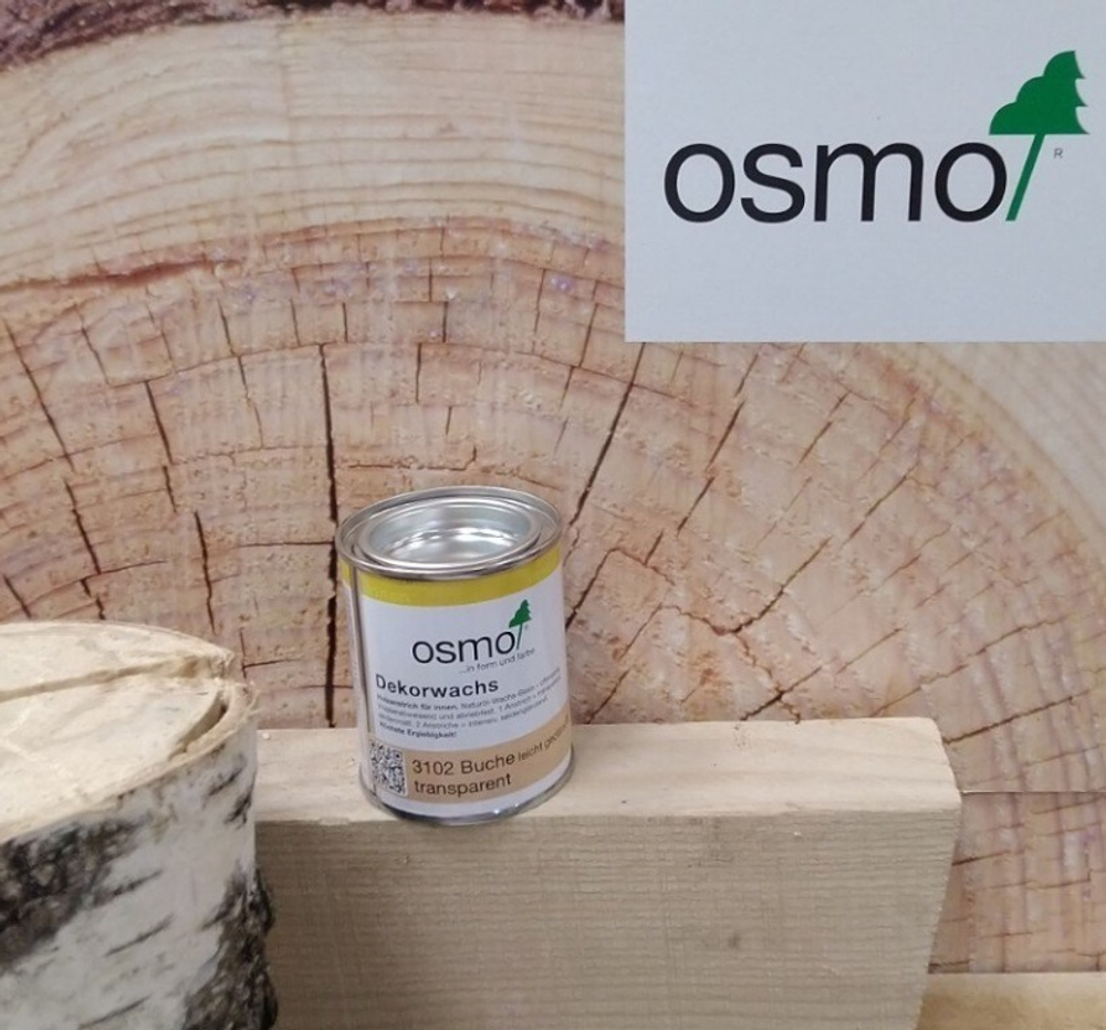 ХИТ! Цветное масло прозрачное Osmo 3102 Бук дымчатый 0,125 л Dekorwachs Transparent для внутренних работ Osmo-3102-0,125 10100811