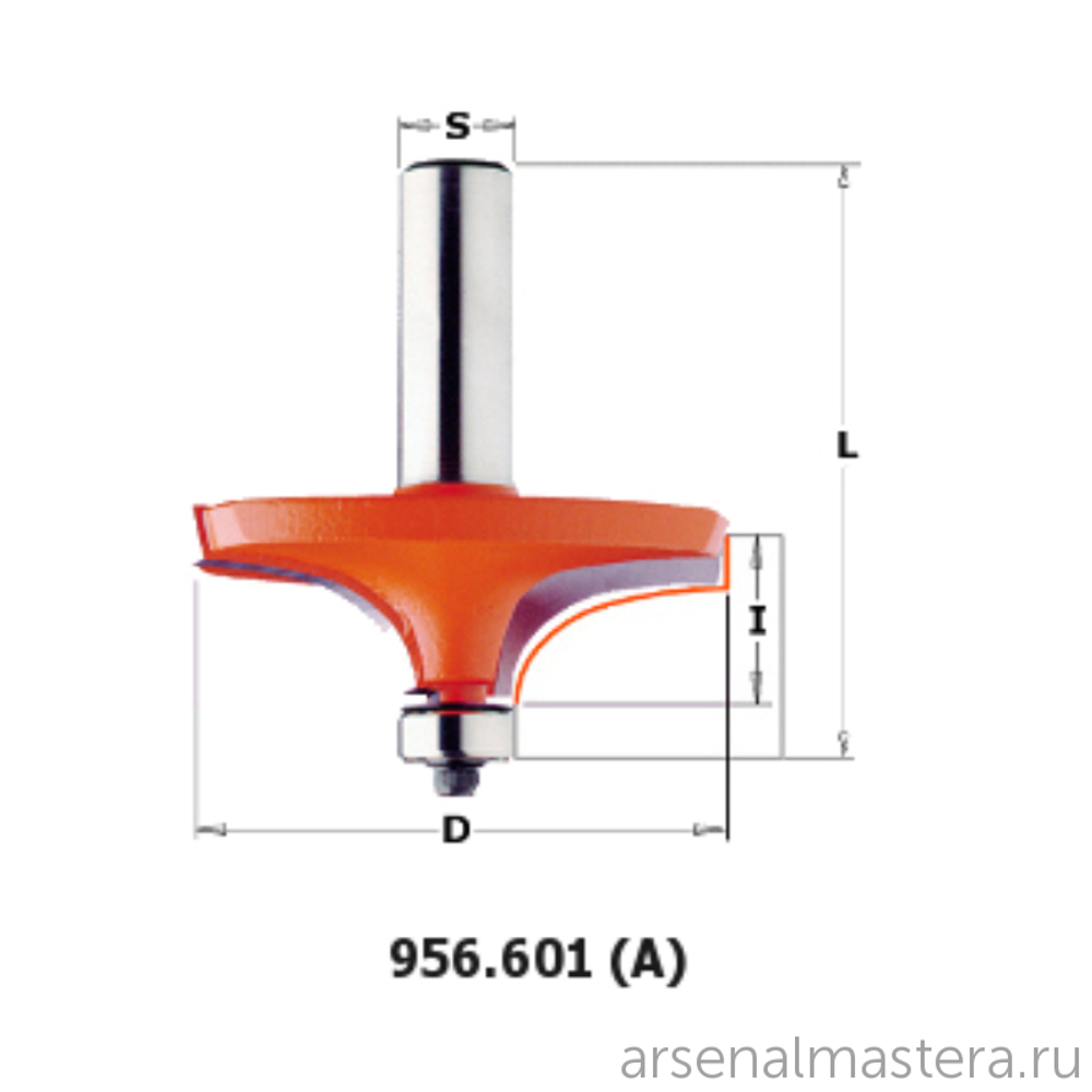 Фреза для перил верх (A) S12 D 63,5 x 19 A CMT 956.601.11