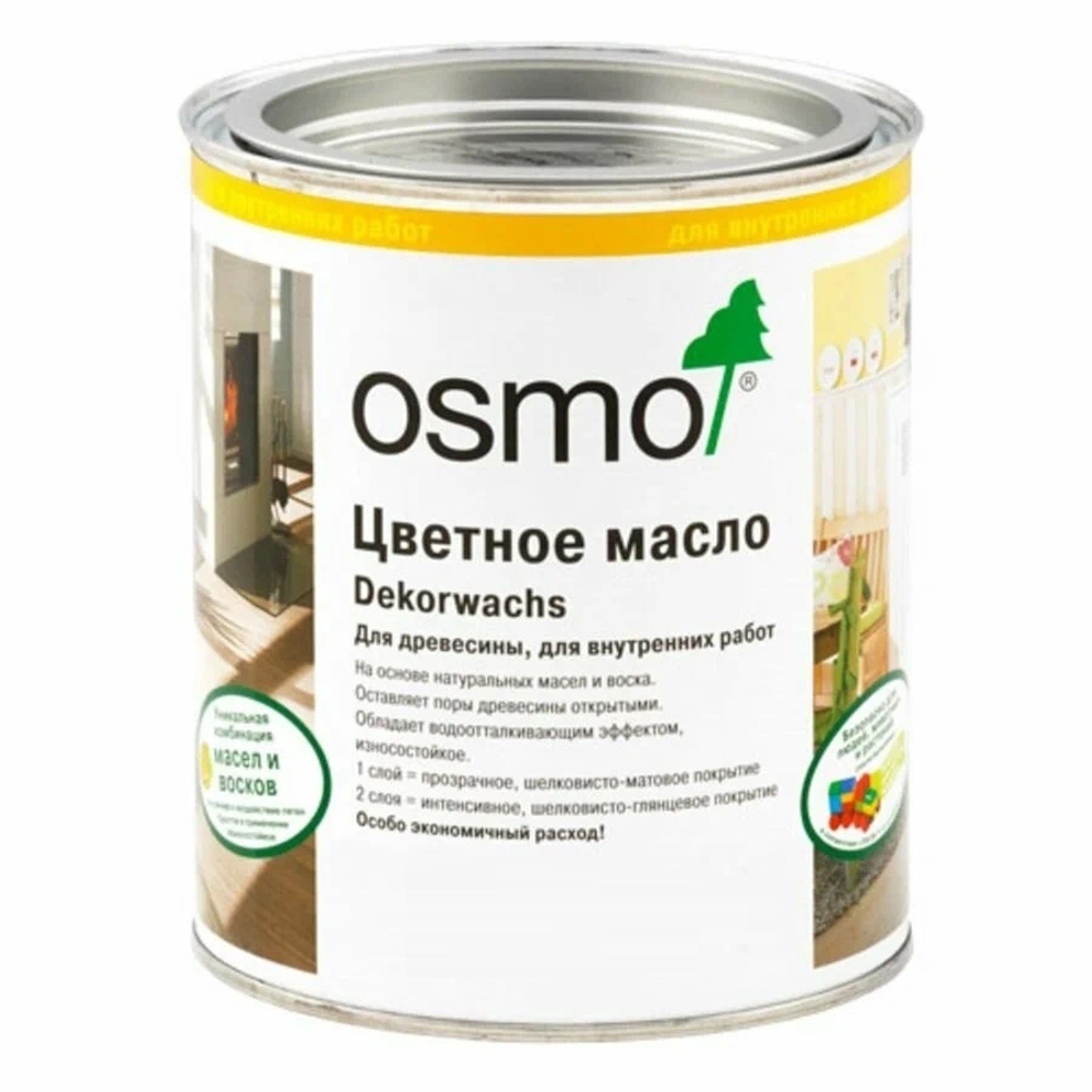 ХИТ! Цветное масло OSMO 3111 белое 0,75 л Dekorwachs Transparent Tone для внутренних работ Osmo-3111-0,75 10100005