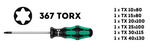 Набор 6 предметов ОТВЕРТКИ Kraftform Plus 367/6 TORX 028062 WERA WE-028062