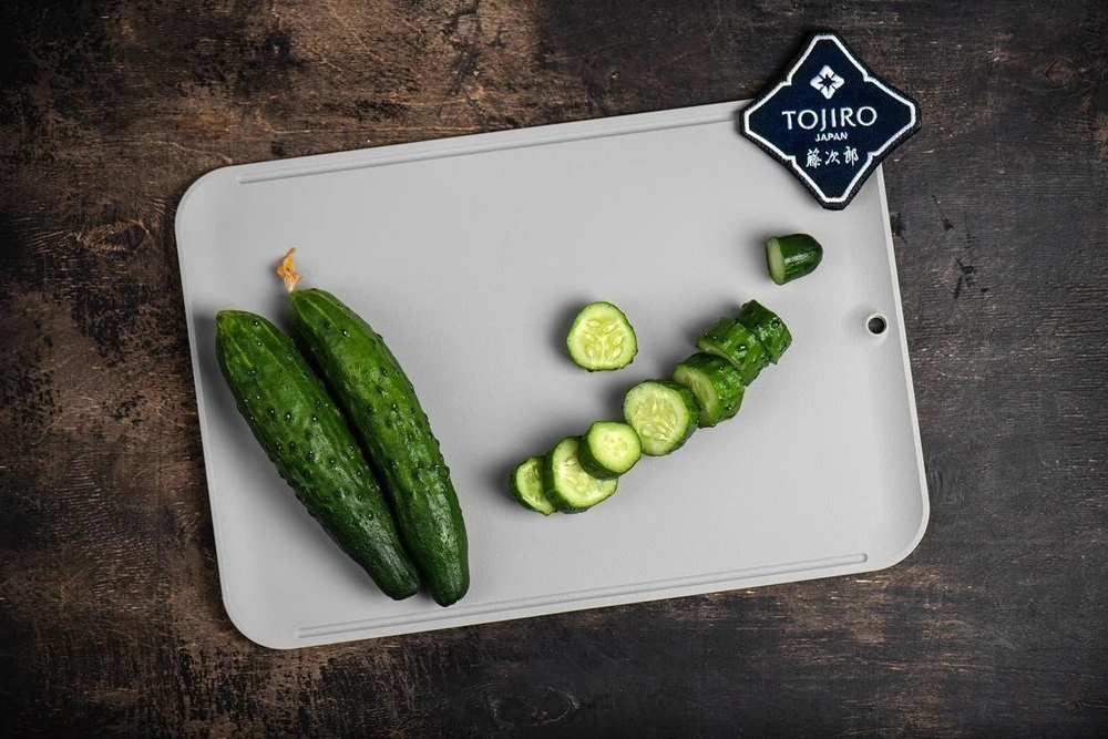Новинка! Доска разделочная кухонная био - пластик с антибактериальным покрытием 348 х 238 мм NON-SCRATCH Hatamoto Tojiro JH-341LG