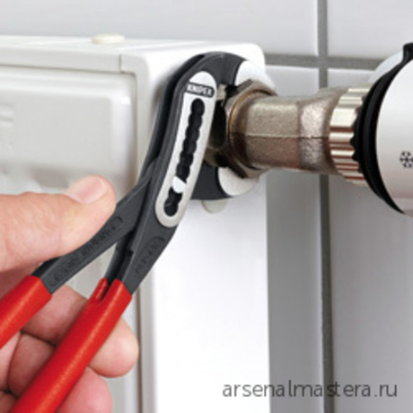 ХИТ! Клещи переставные Alligator 300 мм (КЛЮЧ АЛЛИГАТОР) зев 70 мм, фосфатированные, обливные ручки KNIPEX KN-8801300