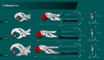 Новинка! Клещи переставные - гаечный ключ KRAFTOOL Vise-wrench 180 мм, 2-х компонентные рукоятки, быстрая настройка нажатием кнопки, принцип трещетки 22066