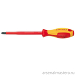АКЦИЯ ЛЕТНИЕ СКИДКИ! Отвёртка VDE Phillips PH1 x 80 мм, длина 187 мм, диэлектрическая KNIPEX KN-982401