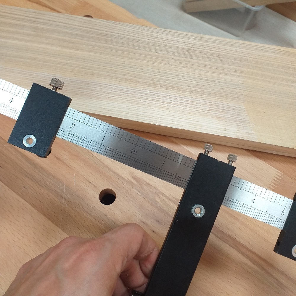 ХИТ! Кондуктор для установки мебельных ручек, шкала: дюйм / мм WOODWORK DGA-002
