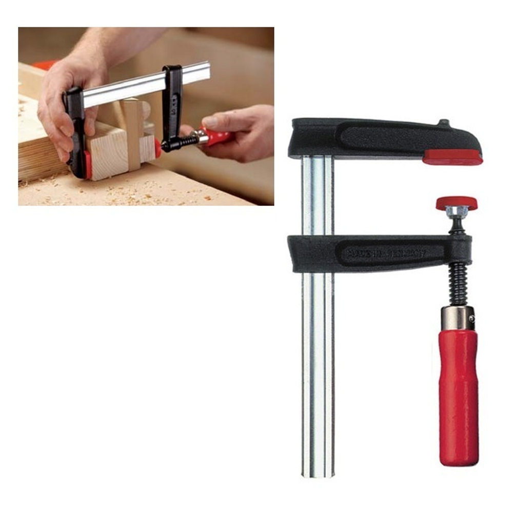 ХИТ! Струбцина из ковкого чугуна TPN с надежной деревянной ручкой BESSEY BE-TPN20B5BE